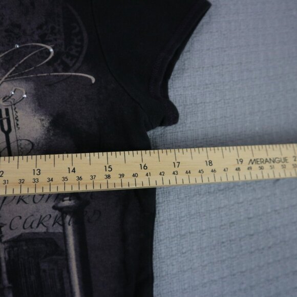 Blue Canyon Made in USA Embellished Italy V Neck Shirt Womens Large - Picture 6 of 8